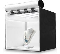 Studio Photo Hpb-40Xd - Boîte À Lumière Portable Avec 4 Rampes Led Inclinables - Lightbox 40X40X40Cm - Éclairage 5500K - 26.000 Lumens - Système Anti-Reflet[SHY9291745]