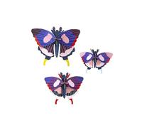 STUDIO ROOF Décoration Murale 3D Lot de 3 Papillons Violets