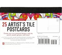 Studio Series Artist's Tile Postcards: 25 Acid-free White Postcards - Create Your Own Postcard Designs With Ink, Pencil, Pastel, Gel Pen, and More! - Sturdy 400 Gsm Card Stock, Fine-tooth Surface