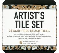 Studio Series Artist's Tiles Black: 75 Acid-free Black Tiles