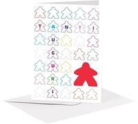 studio supernova - Carte de vœux en carton - Jeu Meeple - BA06