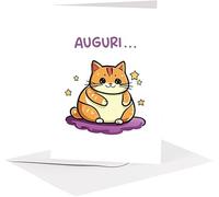 studio supernova - Carte de vœux en carton - Kawaii Gattone - BA18