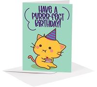 studio supernova - Carte de vœux en carton - Kawaii Purrr-fect - BA03