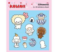 STUDIO SUPERNOVA - Lot de 20 autocollants illustrés Kawaii - Stickers décoratifs pour ordinateur portable, agenda et cahier - Kawaii 2