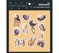 STUDIO SUPERNOVA - Lot de 20 autocollants illustrés Witchcore - Autocollant décoratif pour ordinateur portable, agenda et cahier - Witchcore 3