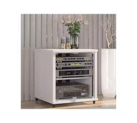 Studio Support de haut-parleur pour équipement de son de scène, étagère amplificateur audio et vidéo, armoire d'aviation, plateau multicouche en bois massif, armoire amplificateur haut-parleur (blanc