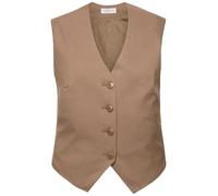 Studio Untold Femme Gilet de costume coupe Fitted Fit avec encolure en V et ourlet en dentelle. Doublure intégrale marron noisette 48 829936338-46