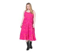 Studio Untold Femme Grandes Tailles Robe midi à Volants, Broderies et Coupe évasée Rose Vif 50+ 840526520-50+