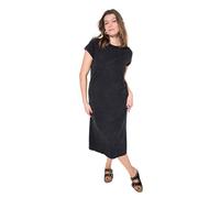 Studio Untold Femme Grandes Tailles Robe midi en Jersey, délavage Acid Washed, sans Manches, Coupe évasée chiné Anthracite 54+ 839598121-54+