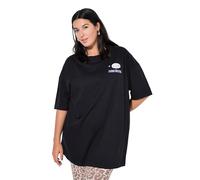 Studio Untold Femme Grandes Tailles T-Shirt Oversize, imprimé Devant et derrière Noir 46+ 846501100-46+