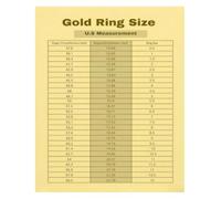 Studio Workbench Ring Size Chart Poster Jewelry Reference Guide