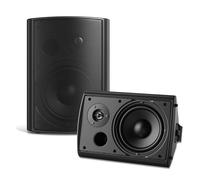 STUDIOFINIX 6,5 "Wall Mounted Speaker 2 - Way Passive Outdoor Speaker System - 400W / Pair for Heavy - Duty ABS Materials on Patio Home Garage Pond (Noir)