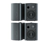 STUDIOFINIX 600Watts Etanche Enceintes d'extérieur Bluetooth 5.25 Pouces Haut-parleurs Extérieurs étanches pour intérieur extérieur(4 Haut-parleurs，Noir)