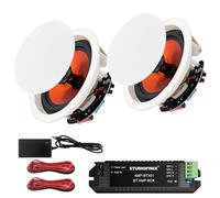 STUDIOFINIX Enceinte de plafond Bluetooth de 6,5", puissance maximale de 300 W pour l'intérieur comme la cuisine, le salon, la salle d'étude, la cave, le home cinéma et la terrasse couverte