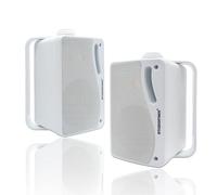 STUDIOFINIX Enceintes Bluetooth extérieures 3,5 Pouces étanches et filaires, Haut-parleurs muraux Haut de Gamme améliorés 3 Voies 200W, idéales pour terrasse, Patio, intérieur et extérieur (Blanc)