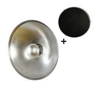 StudioKing beauty dish argenté SK-BD550 55 cm avec nid d'abeille