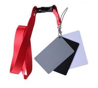 StudioKing carte grise numérique SKGC-31S - Set de 3 cartes en plastique mat gris, noir et blanc grand format pour balance des blancs