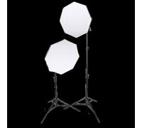 StudioKing kit d'éclairage continu PK-SB608K avec 2 softbox octogonales de 65 cm et lampes lumière du jour 2x85W