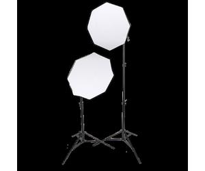 StudioKing kit d'éclairage continu PK-SB608K avec 2 softbox octogonales de 65 cm et lampes lumière du jour 2x85W