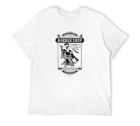STUDO&PCRA Men's Barber Shop Barbers Hipster Sexy Pin Up V162 Mens Men T-Shirts White M