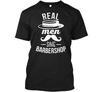 STUDO&PCRA Men's Barbershop Quartet Singing Real Men Sing T-Shirts Black XXL