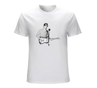 STUDO&PCRA Men's Charles Hardin Holley - Buddy Holly - Pre-Shrunk 100% Cotton Mens T-Shirts White S