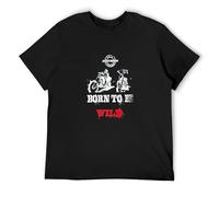 STUDO&PCRA Men's Easy Rider Turkey Biker Born to Be Wild Cafe Vintage Film Movie T-Shirts Black 3XL