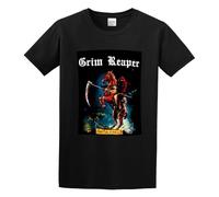STUDO&PCRA Men's Grim Reaper See You in Hell Heavy Metal Band Black 3XL