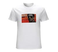 STUDO&PCRA Men's Inspector Coliandro Bestial Television Series Blu Milian T-Shirts White XL