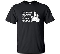 STUDO&PCRA Men's I've Been Known to Flash People Funny Photographer Photography Camera T-Shirts Black M