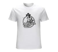 STUDO&PCRA Men's Johnny Winter Vintage Style Lightweight T-Shirts White XXL