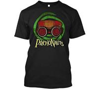STUDO&PCRA Men's Psychonauts Raz Green T-Shirts Black XXL