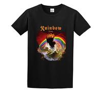 STUDO&PCRA Men's Rainbow Rising Cotton T Shirt Black S