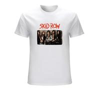 STUDO&PCRA Men's Skid Row Band Group Photo Black Men T-Shirts White XL