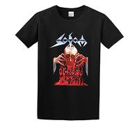 STUDO&PCRA Men's Sodom Band Obsessed by Cruelty Album Cover Art Cotton T Shirt Black L