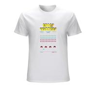 STUDO&PCRA Men's Space Invaders 'Arcade' (Black) T-Shirts White M