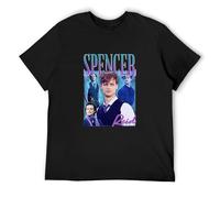 STUDO&PCRA Men's Spencer Reid Homage Top Film Movie Retro 90'S Actor Gift Unisex Spencer Reid Homage Top Film Movie Retro 90'S Actor Gift Unisex T-Shirts Black L