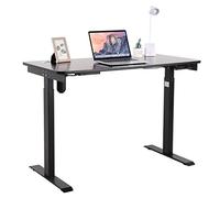 Study Desk Writing Table Single Motor Electric Height Adjustable Desk for Office Home-Black Study Desk with Storage