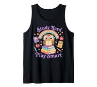 Study Hard Play Smart Owl Back to School Student Débardeur