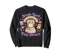 Study Hard Play Smart Owl Back to School Student Sweatshirt