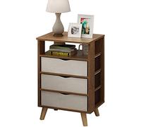 Study Household Floor-Standing Storage Box Three Pumping Assembly Living Room Corridor Bedroom Locker Storage Box (Color : White) (Cherry Wood)