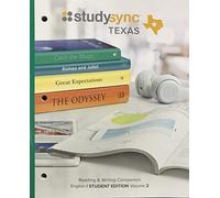 StudySync Texas Grade 9 Units 4-6 Reading & Writing Companion - English 1 Volume 2, 9781950533282