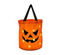 StüCk Halloween-Sweets-Oder-Saures-TüTen, 25 X 30 Cm, Lumineux Orangefarbene KüRbis-Eimer, Wiederverwendbare FüR Kinder, SüßEs Oder-Saures, Halloween-Geburtstagsparty-GeschenkzubehöR