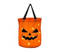 StüCk Halloween-Sweets-Oder-Saures-TüTen, 25 X 30 Cm, Lumineux Orangefarbene KüRbis-Eimer, Wiederverwendbare FüR Kinder, SüßEs Oder-Saures, Halloween-Geburtstagsparty-GeschenkzubehöR