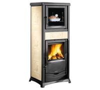 Stufa legna Nordica 3004002 ROSSELLA PLUS FORNO .16 Ceramica Panna