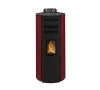 STUFE A PELLET ITALIA Boston 14 KW WiFi | Poêle à Granulés à Air Ventilé Efficacité 89% Chauffe 130m² Autonomie 15H Programmable Contrôle à Distance WiFi 5 Vitesses et Puissances Garantie 24M Rouge