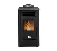 STUFE A PELLET ITALIA California 10 KW WiFi | Poêle à Granulés à Air Ventilé Efficacité 90% Chauffe 80m² Autonomie 20H Programmable Contrôle WiFi 5 Puissances Design Compact Garantie 24 Mois Noir