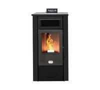 STUFE A PELLET ITALIA Canada 12 KW 5 Étoiles WiFi | Poêle à Granulés à Air Ventilé avec Efficacité Certifié 91% Chauffe 120m² Autonomie 15H Programmable Contrôle WiFi 5 Puissances Garantie 24M Noir
