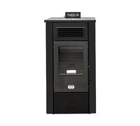 STUFE A PELLET ITALIA Canada 14 KW Canalisable | Poêle à Granulés à Air Ventilé Efficacité 89% Chauffe 130m² Autonomie 15H Programmable 5 Vitesses et Puissances Garantie 24 Mois Noir