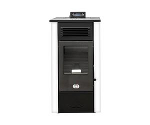 STUFE A PELLET ITALIA Canada 14 KW Canalisable | Poêle à Granulés à Air Ventilé Efficacité 89% Chauffe 130m² Autonomie 15H Programmable 5 Vitesses et Puissances Garantie 24 Mois Blanc